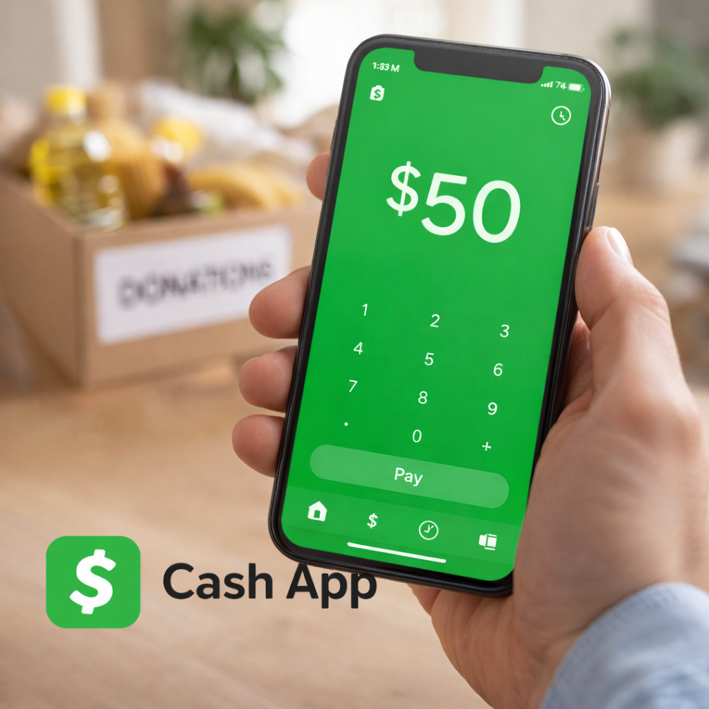 via cashapp donations